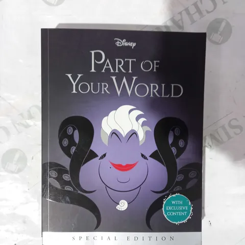 BOX OF 4 DISNEY SPECIAL EDITION PART OF YOUR WORLD BOOKS BY LIZ BRASWELL