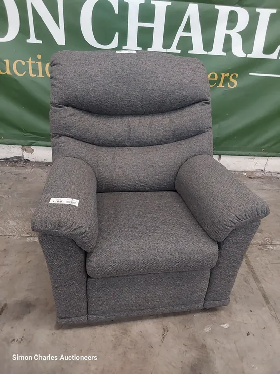 QUALITY BRITISH DESIGNER G PLAN MALVERN POWER RECLINING EASY CHAIR ZAHARA SLATE FABRIC 