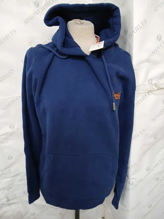 SUPERDRY LOGO HOODIE IN NAVY - LARGE