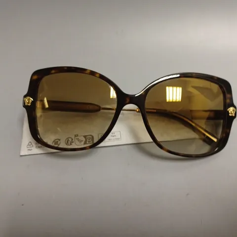 VERSACE HAVANA SQUARE SUNGLASSES