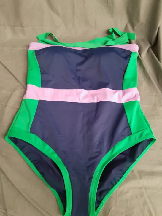 BODEN SWIMSUIT BLUE/GREEN/PINK SIZE 18