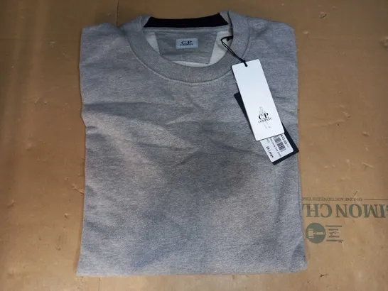 CP COMPANY GREY FLEECE SWEATSHIRT - SIZE XXL