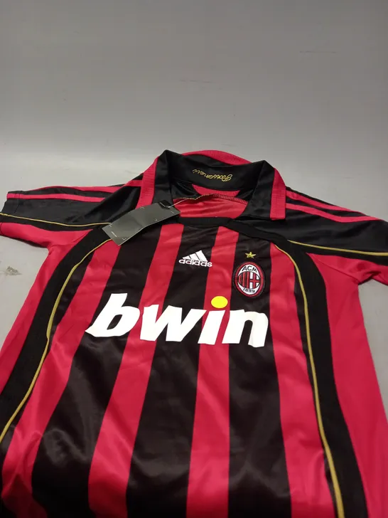 ADIDAS AC MILAN FOOTBALL CLUB SHIRT - KAKA 22 - SIZE 22 KIDS