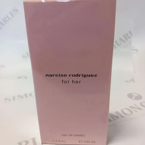 BOXED AND SEALED NARCISO RODRIGUEZ "FOR HER" EAU DE TOILETTE SPRAY 100ML 