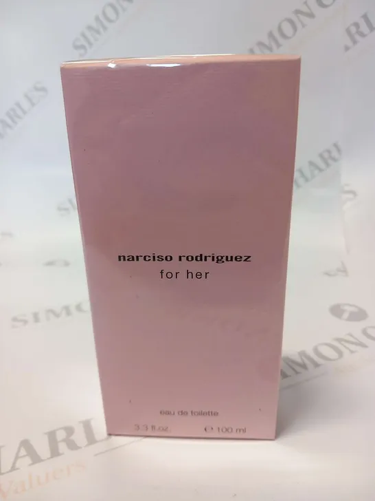 BOXED AND SEALED NARCISO RODRIGUEZ "FOR HER" EAU DE TOILETTE SPRAY 100ML 