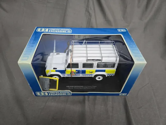 UNIVERSAL HOBBIES - LAND ROVER DEFENDER - 110 STATION WAGON - BRITISH SEARCH AND RECUE POLICE