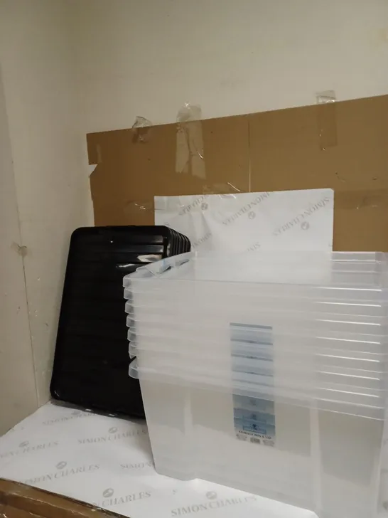 LARGE PLASTIC STORAGE BOXES 