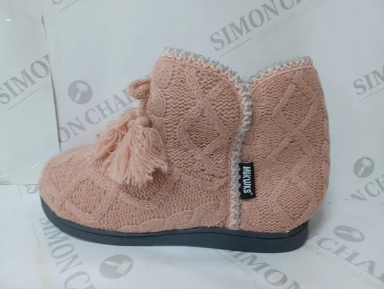 MUK LUKS LINA SLIPPER BOOTS ROSE GOLD SIZE 5