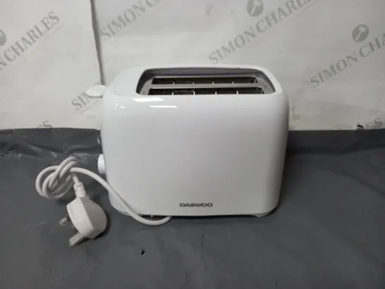 BOXED DAEWOO ESSENTIALS 2 SLICE TOASTER WHITE