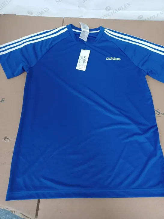 ADIDAS SERENO TEE IN ROYAL BLUE/WHITE - MEDIUM