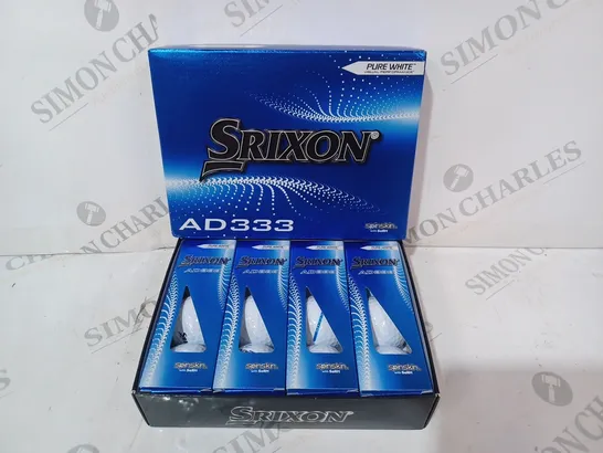 BOXED SRIXON AD333 PURE WHITE GOLF BALL SET