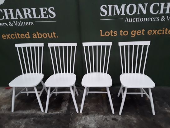 SET OF 4 WHITE DINING CHAIRS