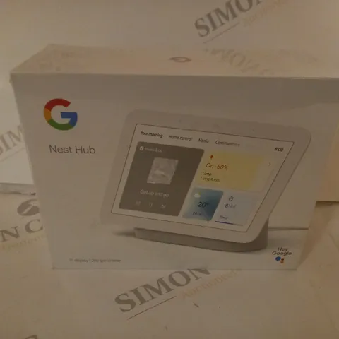 BRAND NEW BOXED GOOGLE NEST HUB, 7" DISPLAY SCREEN, 2ND GENERATION