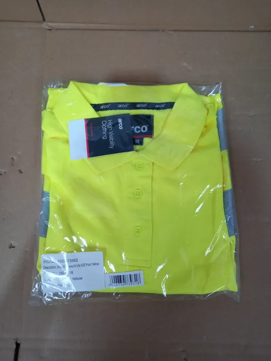 ARCO WOMENS HIGH VISIBILITY POLO SHIRT SIZE 18