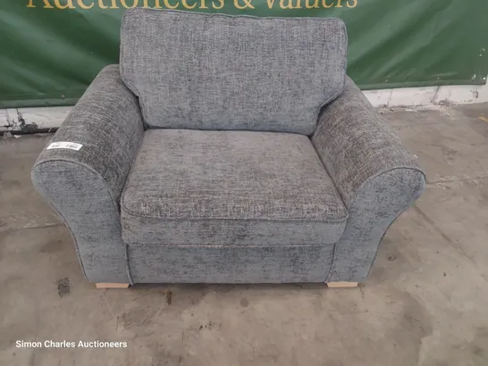 DESIGNER CHALLANGER SNUGGLER CHAIR SLATE FABRIC 