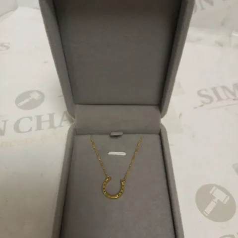 SAY IT WITH DIAMONDS HORSESHOE GOLD PLATED NECKLACE