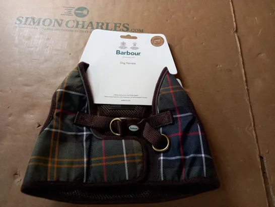 BARBOUR DOGS CLASSIC TARTAN STEP IN DOG HARNESS  L 48-52CM