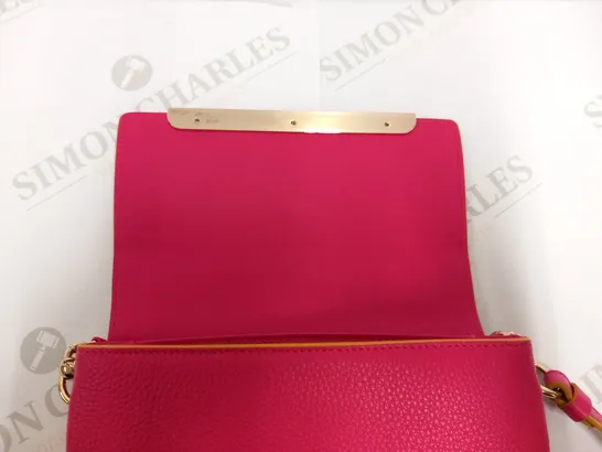 CHRISTIAN LOUBOUTIN ROUGISSIME PONY FUCSIA CLUTCH BAG