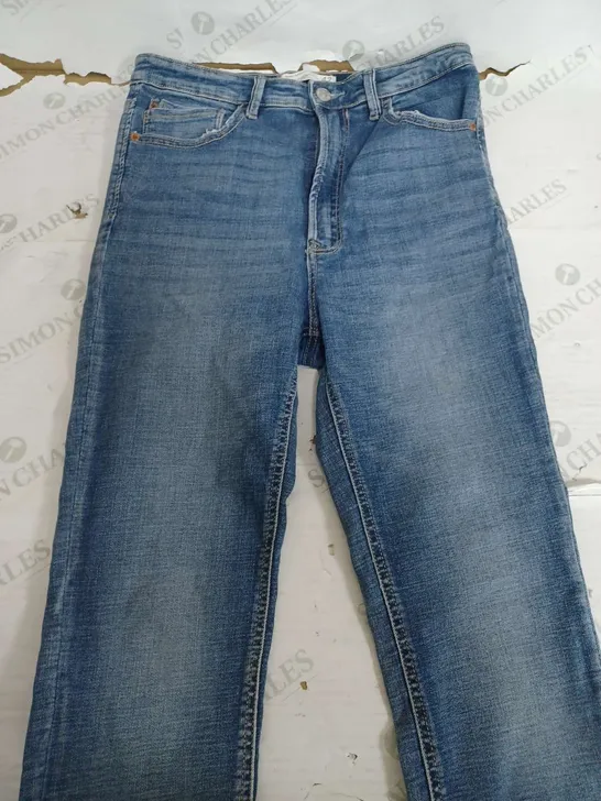 STRADIVARIUS SKINNY SUPER HIGH WAIST DENIM JEANS - UK 14