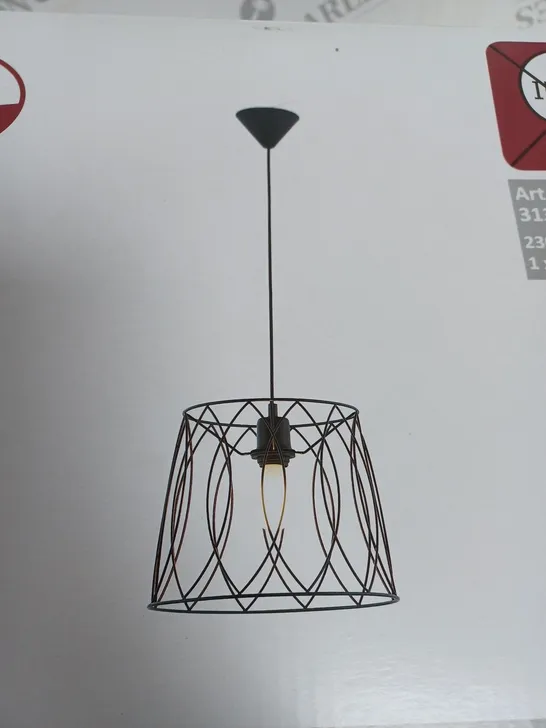 BOXED HOME LOFT CONCEPT WIRE 1 LIGHT GEOMETRIC PENDANT