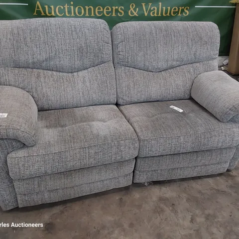 QUALITY BRITISH DESIGNER G PLAN STRATFORD MANUAL RECLINING TWO SEATER SOFA COPPICE ASH FABRIC 