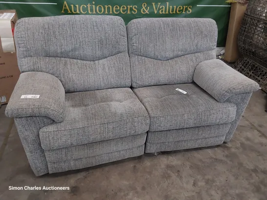 QUALITY BRITISH DESIGNER G PLAN STRATFORD MANUAL RECLINING TWO SEATER SOFA COPPICE ASH FABRIC 