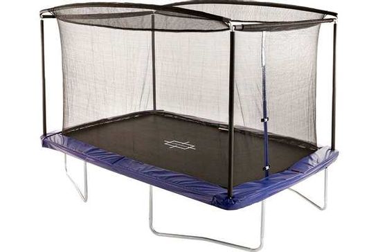 BOXED SPORTSPOWER 8FT X 6FT RECTANGULAR TRAMPOLINE WITH EASI-STORE (1 BOX) RRP £229.99