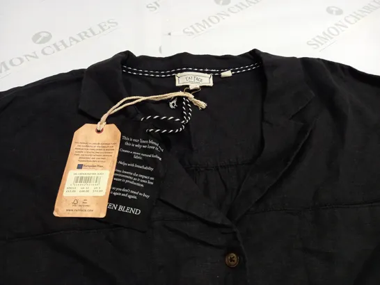 FAT FACE LINEN BLEND BLACK SHIRT - UK 12