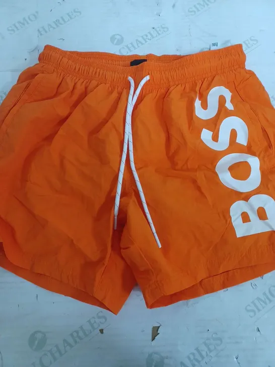 HUGO BOSS ORANGE SWIMMING SHORTS - MEDIUM