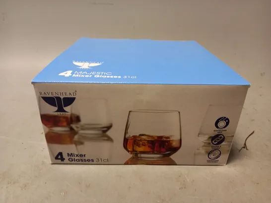 BOXED GRADE 1 3 MAJESTIC MIXER GLASSES 31CL - COLLECTION ONLY RRP £14