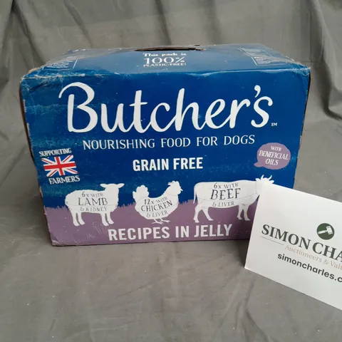 MULTIPACK OF BUTCHERS GRAIN FREE DOG FOOD - 24X400G CAN