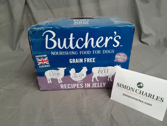 MULTIPACK OF BUTCHERS GRAIN FREE DOG FOOD - 24X400G CAN