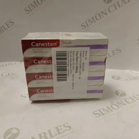 BOXED FOUR PACK OF CANESTEN 500MG SOFT GEL PESSARY & 2% EXTERNAL CREAM - EXPIRY 04/2025