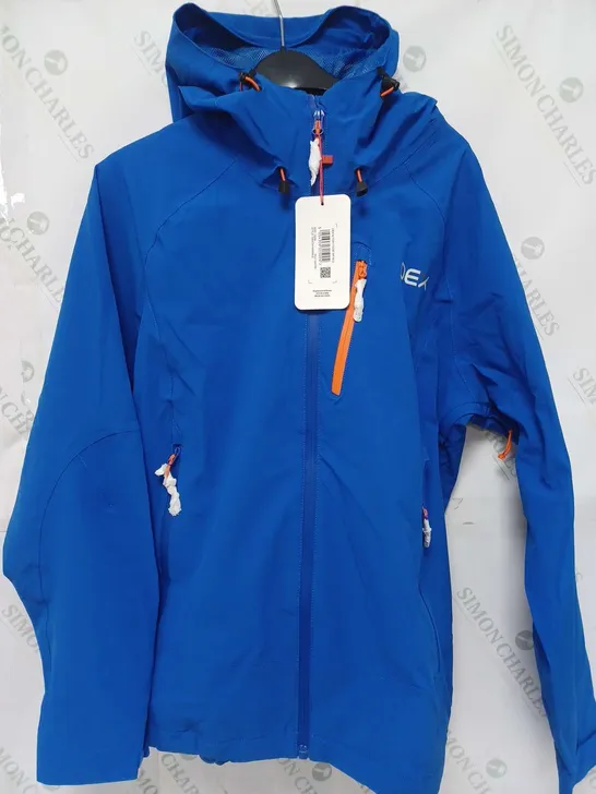 OEX WOMENS FORTITUDE WATERPROOF COAT IN BLUE - SIZE 12