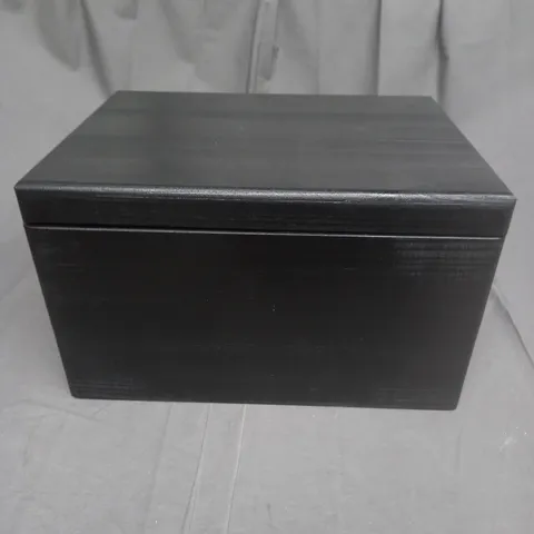 BOXED CREATIVE DECO WOODEN STORAGE BOX IN BLACK 