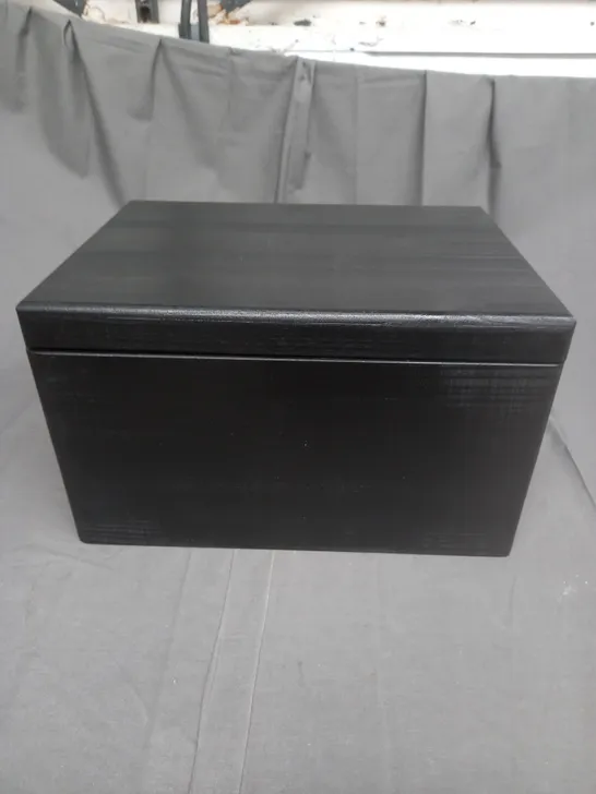 BOXED CREATIVE DECO WOODEN STORAGE BOX IN BLACK 