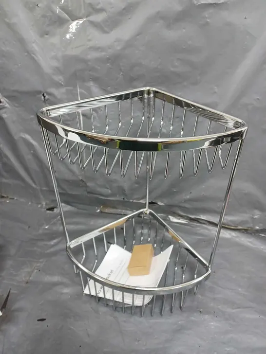 BOXED CLASSIC 2 TIER CORNER SHOWER BASKET