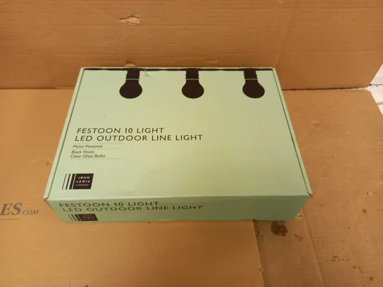 JOHN LEWIS FESTOON 1O LIGHT LED OUTDOOR LINE LIGHT