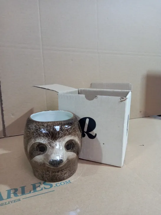 QUAILCERAMICS DESIGNER SLOTH MUG 