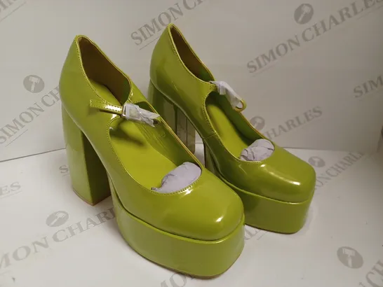 KOI VEGAN LIME GREEN PLATFORM SHOES - SIZE 6