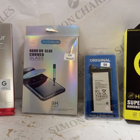 BOX OF APPROX 10 ASSORTED PHONE CASES AND SCREEN PROTECTORS