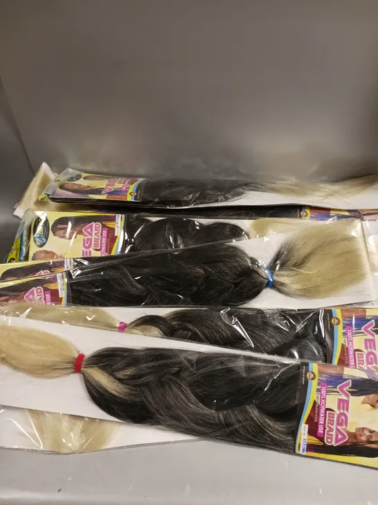 APPROXIMATELY 20 SEALED OLIVIA VEGA BRAID HAIR PIECES - B-BLOND 