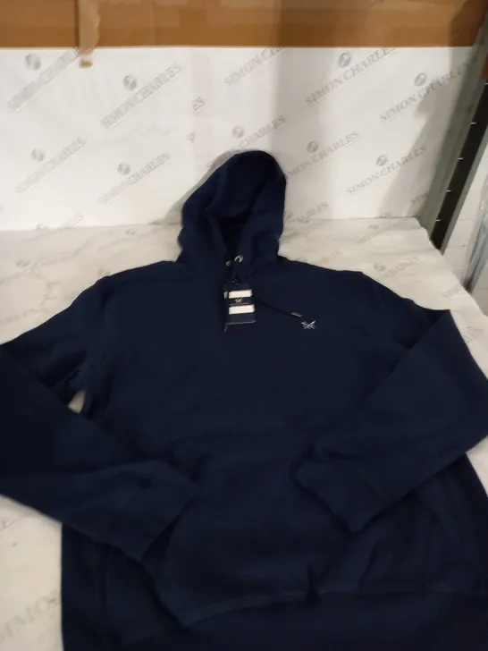 LARGE CREW CLOTHIN NAVY BLUE HOODIE 