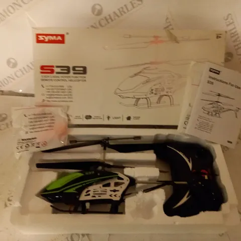 BOXED SYMA S39 3.5CH 2.4GHZ HOVER FUNCTION REMOTE CONTROL HELICOPTER WITH ACCESSORIES AND INSTRUCTIONS