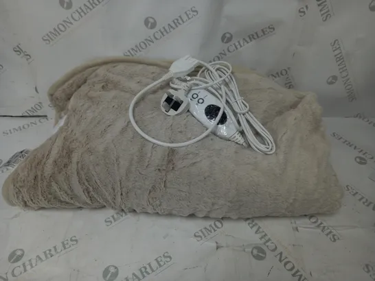 BOXED COZEE HOME HEATED BLANKET IN STONE 