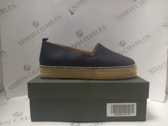 BOXED HOBBS ALICIA ESPADRILLE IN NAVY - SIZE 8