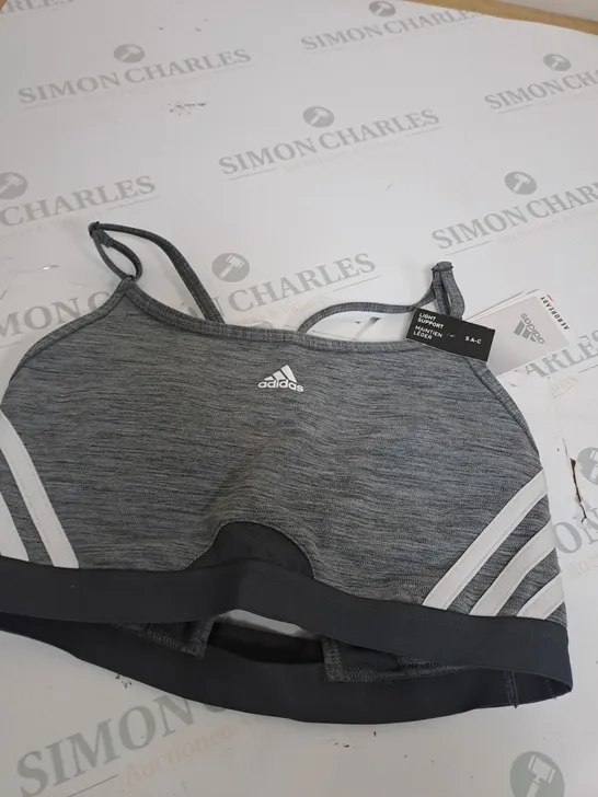 LIGHT GREY ADIDAS SPORTS BRA SIZE M