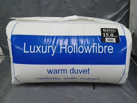 LUXURY HOLLOWFIBRE 15 TOG KING WARM DUVET