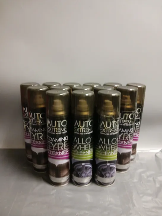 LOT OF APPROX. 14 AUTO EXTREME FOAMING TYRE CLEANER AND ALLOY WHEEL CLEANER 300ML