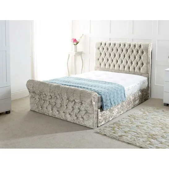 BRANDI UPHOLSTERED SLEIGH BED (4 PARTS)